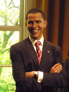 ロンドン マダム・タッソー蝋人形館のオバマ大統領