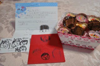 姪たちお手製のバレンタインチョコと手紙
